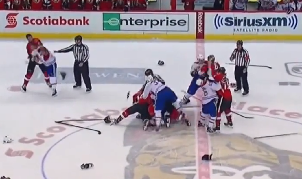 VideoExtra, Ottawa Senators, Slagsmål, Montreal Canadiens